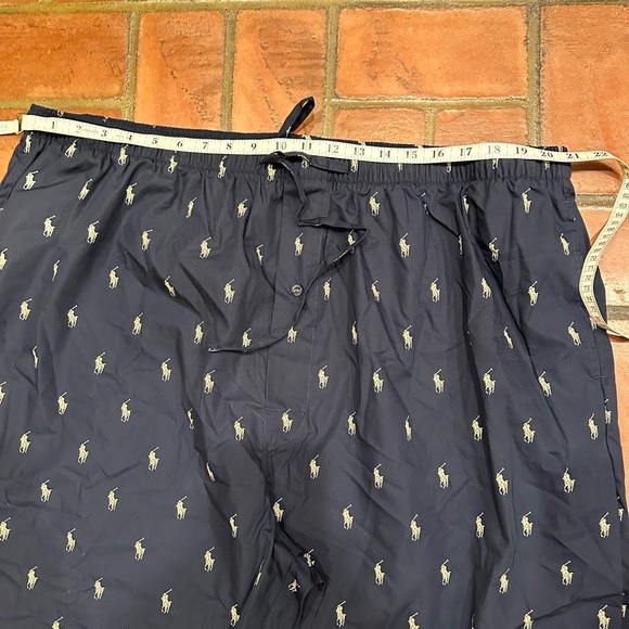 NWOT Polo by Ralph Lauren Navy Pajama Set with Repeat Logo Top XL bottom 2XL - Picture 12 of 12
